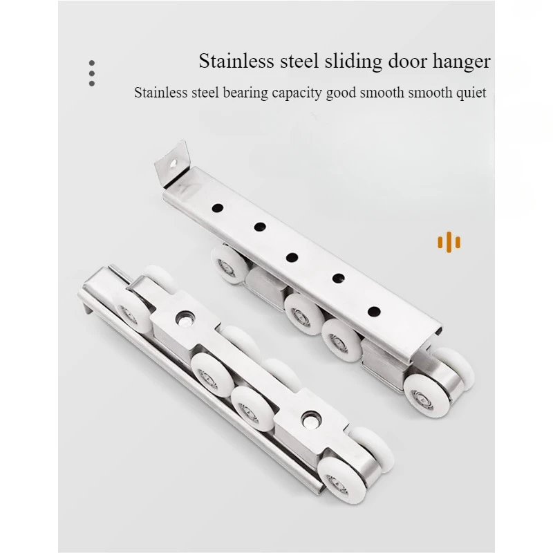 A Pair of Bidirectional Silent Hydraulic er Pulleys, Wood Sliding Doors for Aisle Kitchen, Bearing Capacity 60/80/100/120kg