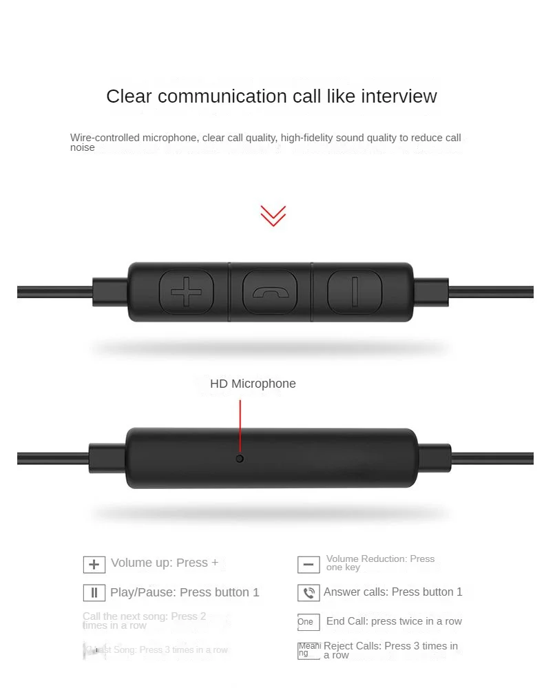 #3.5mm Wired Control Earphones In-Ear Headphones For IOS Android Earbuds Hifi Stereo Headsets Sports Gamer Handsfree with HD Mic 6