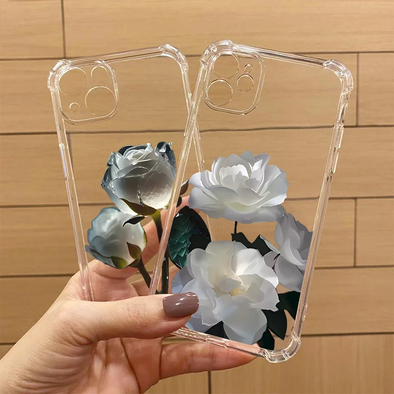 Vibrant Floral Transparent Phone Case