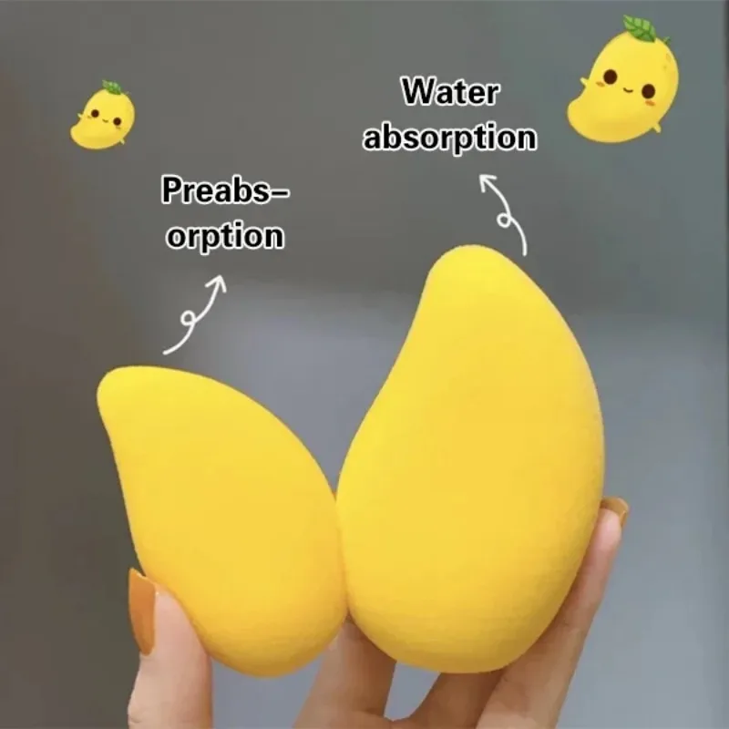 1 Pz New Mango Shape Soft Makeup Sponge Face Beauty Cosmetic Powder Puff Per Fondotinta Concealer Cream Make Up Blender Tools