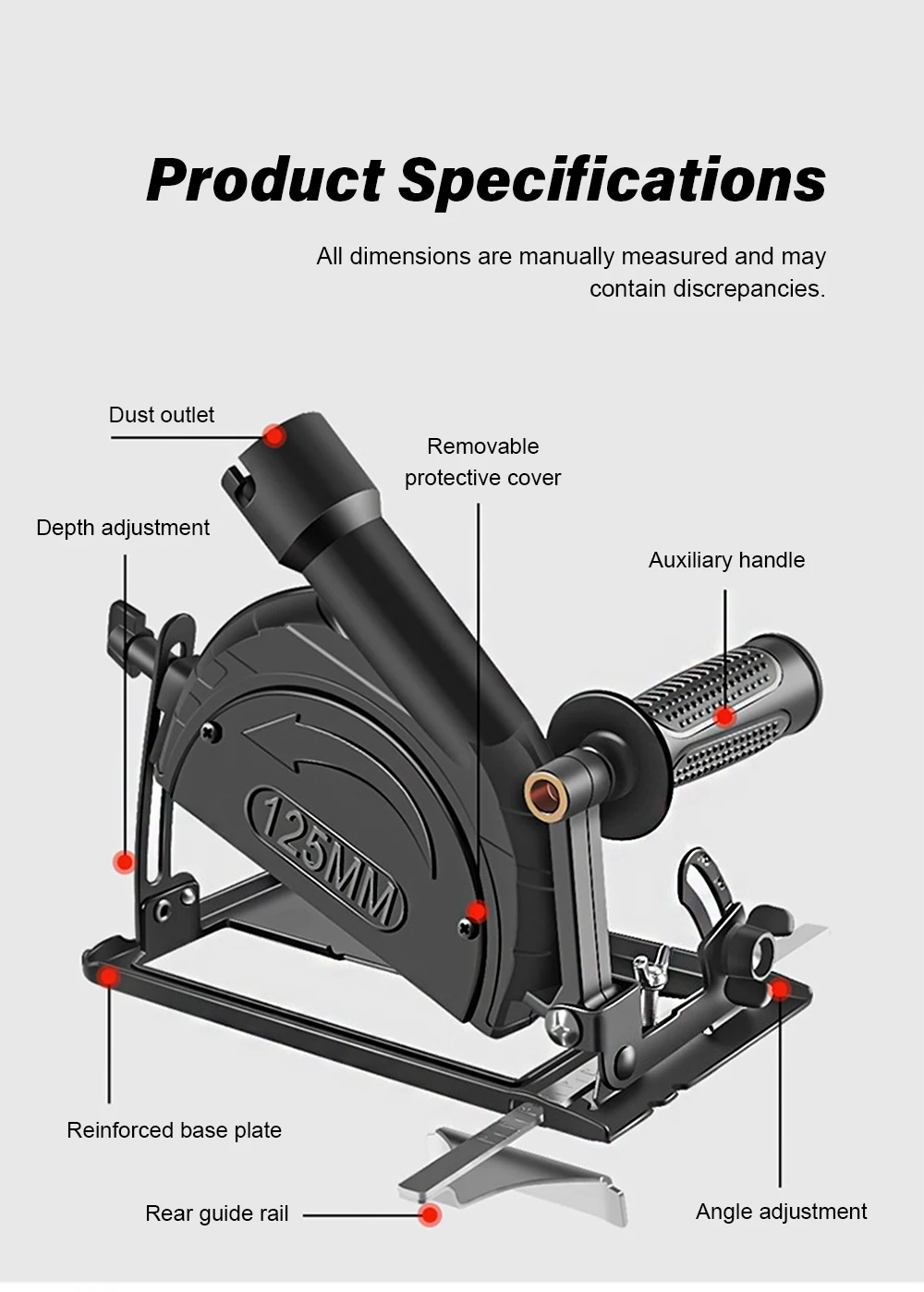 Angle Grinder Stand Base 100-125mm Multi-Function Grinder Cutting Bracket with S