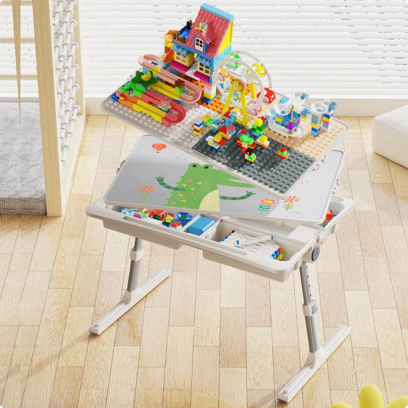 

Eary Study Folding Table Multipurpose Home Writing Desk Furniture Table Pliante Desks Reading Gaming with Large Capacity Storage