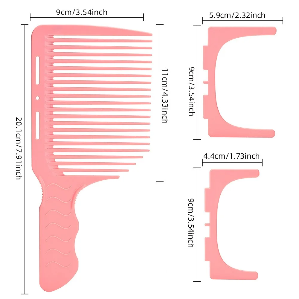 3Pcs\set Arc Design Barber Fade Comb Professional Fading Precision Clipper Comb Hairdressing Hair Cutting Blending Tool Home Use