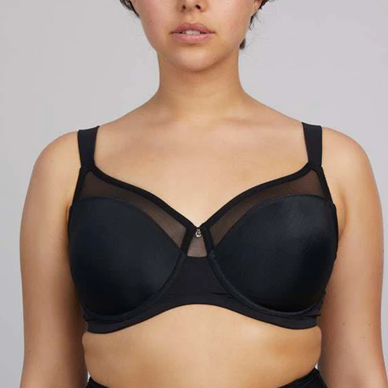 Womens Breathable Mesh Minimizer Bra Full Coverage Non Padded Underwire Thin Lingerie for Female 30 32 38 36 40 42 E F G H I J K