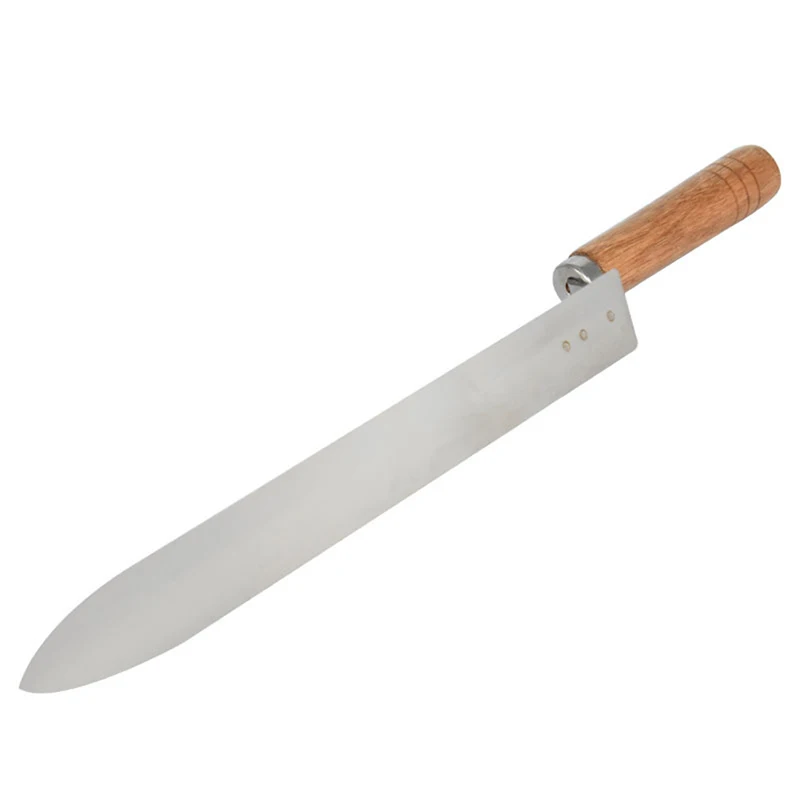 Beekeeping Knife Stainless Steel Honey Uncapping Knife 33cm Long Wood Handle