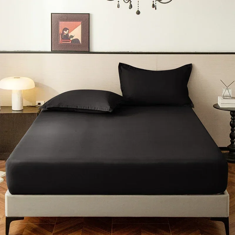 Hochwertiges Spannbetttuch, 90/180/150 x 200 cm, Matratzenbezug, elastisches Band, Bettlaken, Queen-Size-Bett, ohne Kissenbezüge im Lieferumfang enthalten – Detail 5
