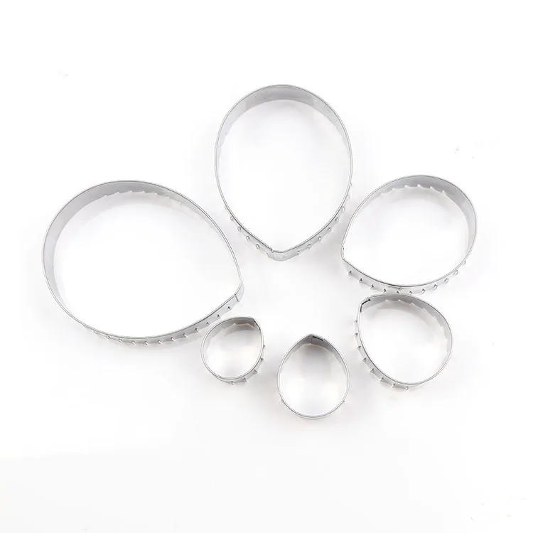 6pcs Rose Leaf Mold Cutter Leaf with Thorn Pattern Cutting Mold DIY Soft Paper Clay Craft Flower Tools Seramik Model K999 cookie cutter