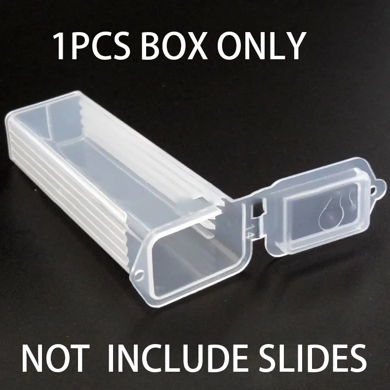 

1PCS Plastic Microscope Slide Mailer Glass Slides Holder Storage Box Microslide PP Holds 5 Dispenser Box