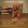 CUTEBEE DIY Book Nook Miniature Dollhouse Booknook with Touch Light Dust Cover Bookshelf Insert for Decor Gifts Secret Rhythm 6