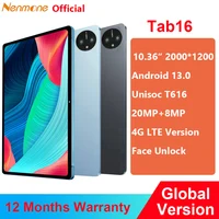 Nenmone Tab 16 Tablet Android 13 12GB 256GB 10.36'' FHD+ Display Octa Core 8000mAh Battery 20MP Camera 4G LTE PC Face Unclock 1