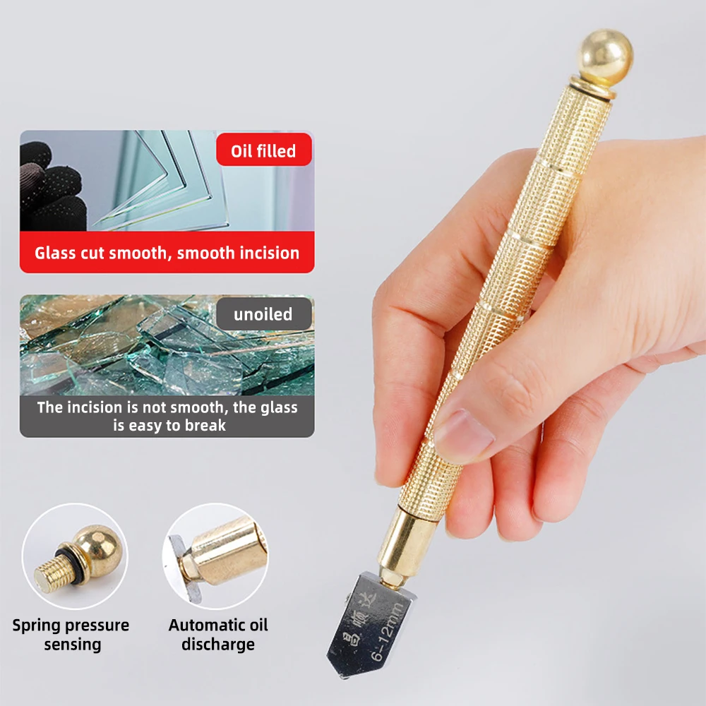 Diamond Glass Knife Thick Glass Tile Floor Cutting Knife Multifunctional Roller Hand Knife Non-slip Metal Handle Knives 5