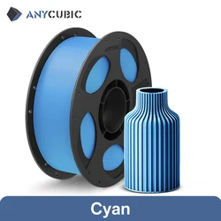 Vibrant Multi - Colored PLA Filament 1kg Roll - Premium 3D Printing Material (1KG Cyan)