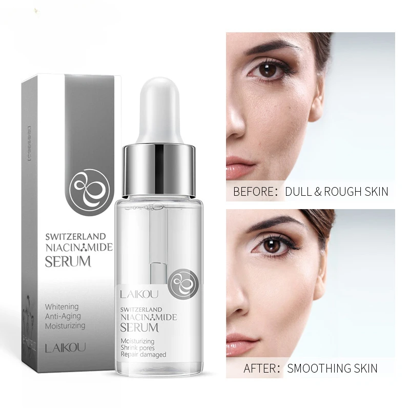 

LAIKOU Nicotinamide Serum Whitening Face Serum Ampoule Essence Moisturizing Anti-Aging Anti-Wrinkle Shrink Pores Skin Care Serum