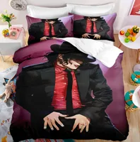 Michael Jackson Bedding Set Single Twin Full King Size Musical Genius Bed Linen Adults Teens Bedroom 200x200cm Duvet Cover Set 1