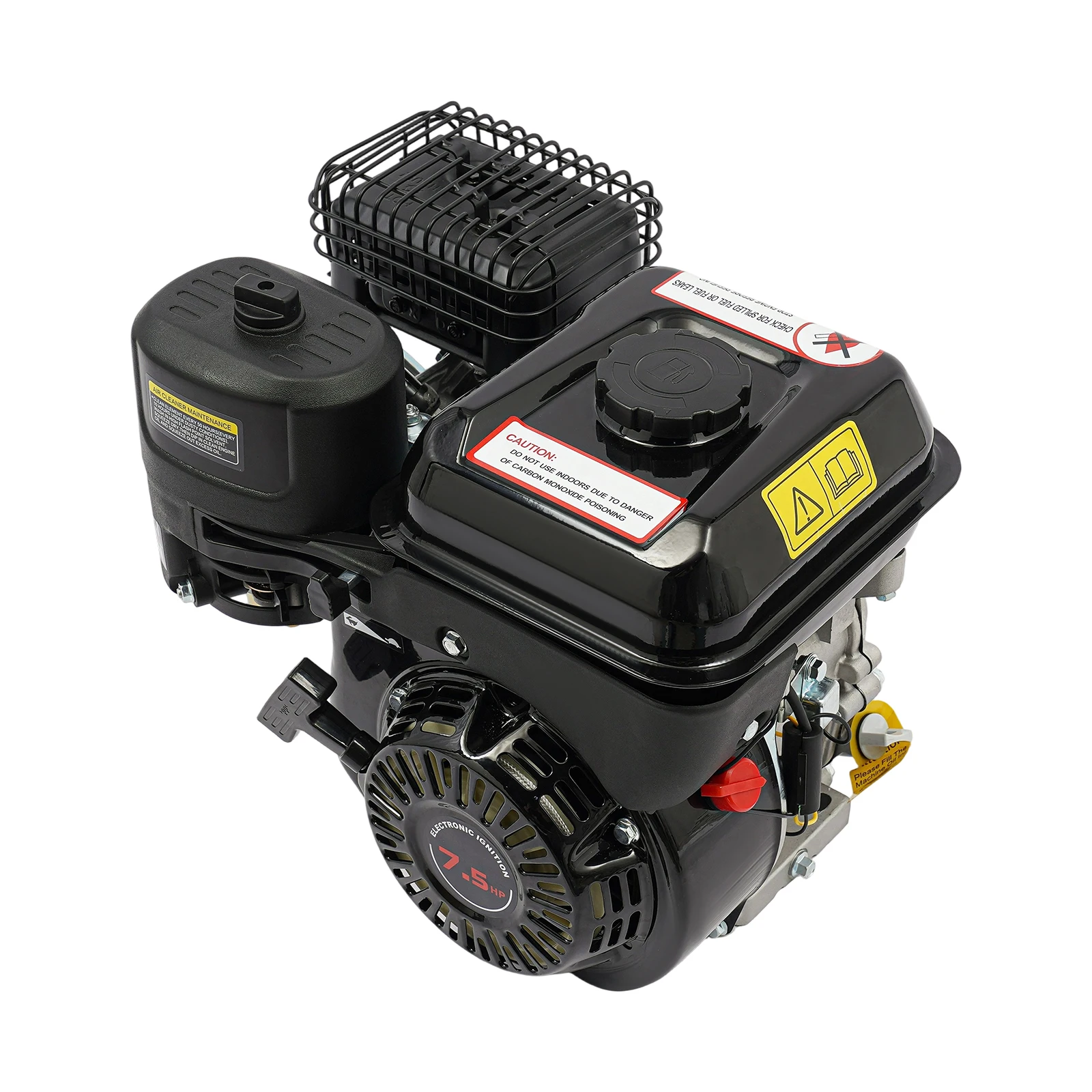 7,5 PS 4-Takt-Benzinmotor, 212 CC 3600 U/min Benzinmotor, 3000 W Gasmotor, Rückstoßstarter, Transistorzündung, 19 mm Kurbelwelle – Detail 8