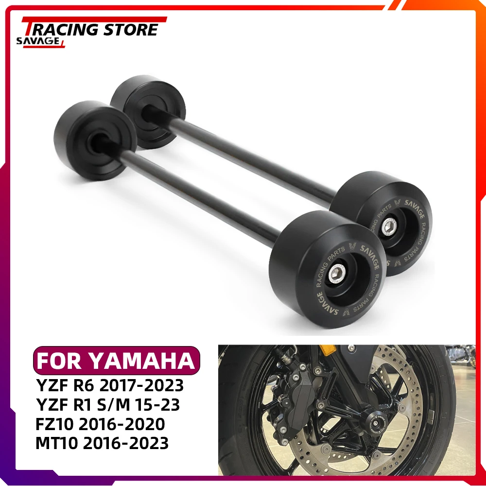 2023 R1 Front Rear Axle Fork Crash Sliders For YAMAHA MT10 FZ10 YZF R1