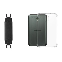 Clear Shockproof TPU Back Cover with Airbag Corners - Tab Active3 8inch (TPU Case and Strap)