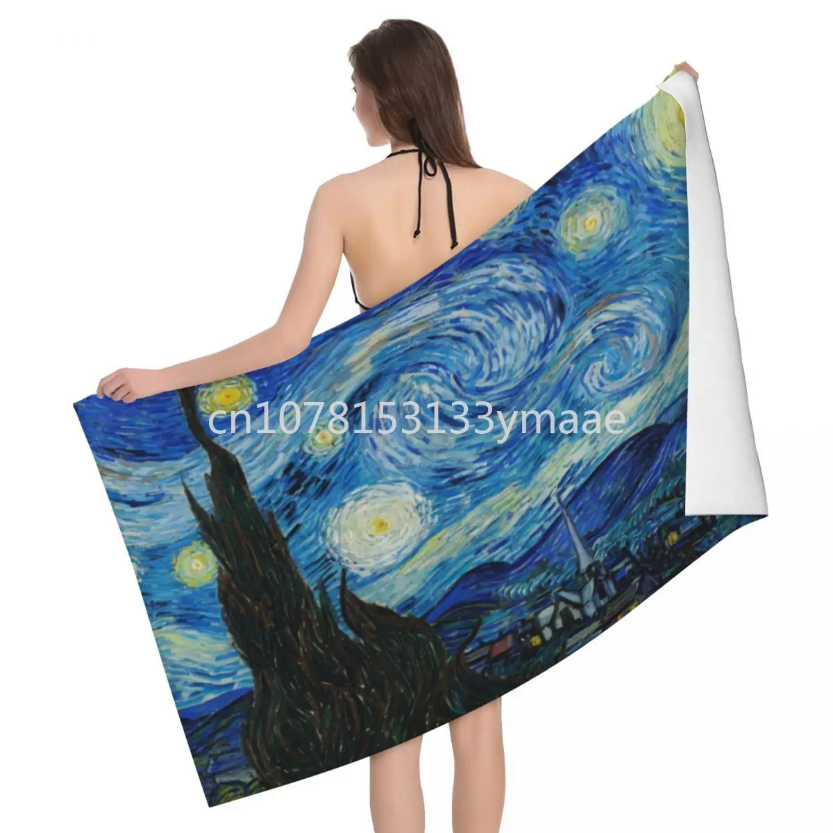 

Vincent Van Gogh Starry Night Absorbent Microfiber Bath Beach Towel Quick Drying Oil Painting Art Bathroom Sports Towels