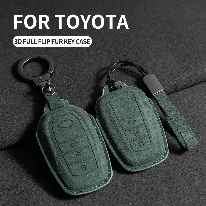 

Remote Car Key Case Cover Shell For Toyota Corolla Prius Camry CHR C-HR RAV4 Altis Land Cruiser Prado Hilux Fortuner Alcantara