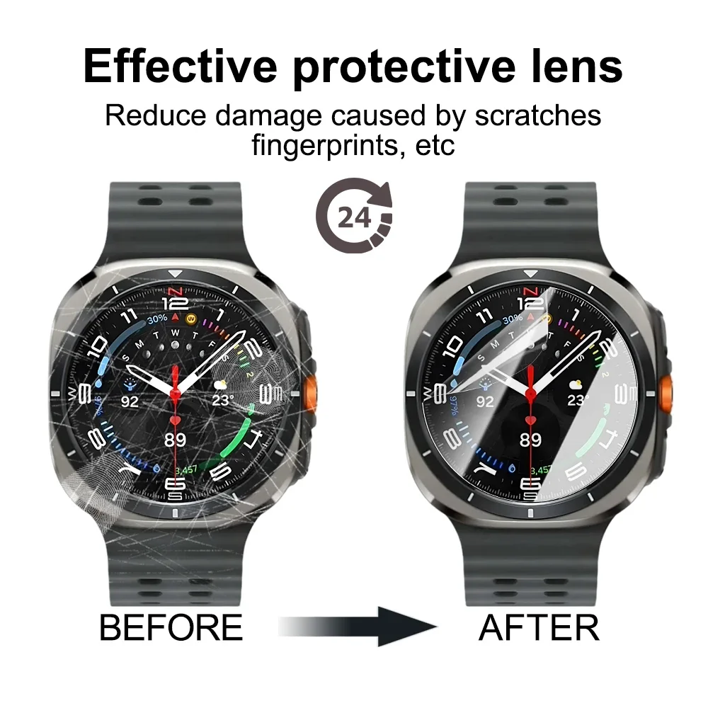 1-5PCS Full Screen Protector for Samsung Galaxy Watch8 7 6 5 40/44mm Hydrogel Film Protective Cover for Watch 8 Classic 46mm watch screen protector