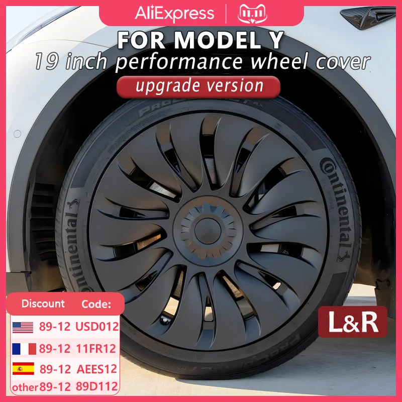Wheel hub caps 4PCS/1PCS for Tesla Model Y 19 Inch