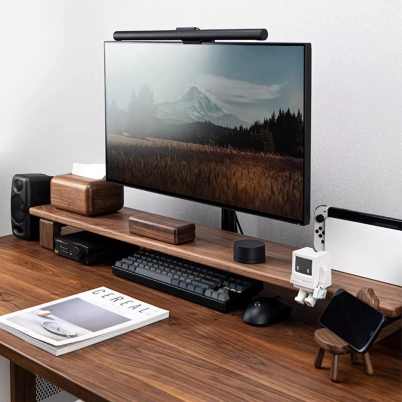 Black Walnut Wood Computer Table Can Store Laptop Base Environmental Protection Anti Slip Adjustable Height Table Laptop Stand