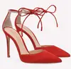  M 2024  Classy Bowknot Pointed Toe Women's Shoes High Heel Elegant Sandals Shallow Mouth Shoes Bag Set Women 4