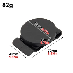 Adjustable Magnetic Belt Buckle with Portable Rubber Wrap and Suction Cup (Without lock 55mm)