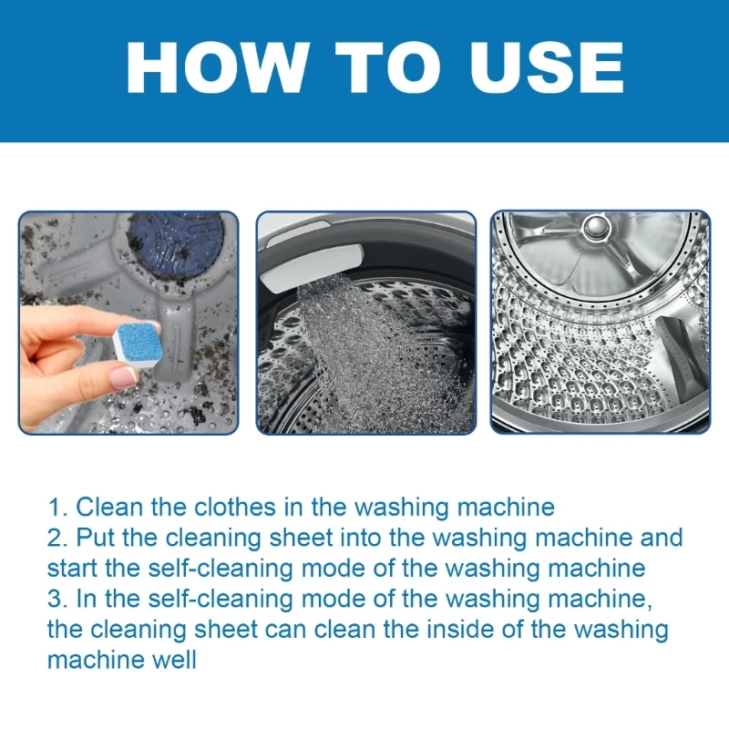 Deep Cleaning Washing Machine Tablets Effective Dirt and Odor Removal Multifunction Laundry Machine Sweeping Supplies washing machine tablets washing machine cleaner tablets
