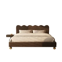 Tête de lit minimaliste, cadre double esthétique, lit français, chambre à coucher, Queen, accessoires de maison pour dortoir 6