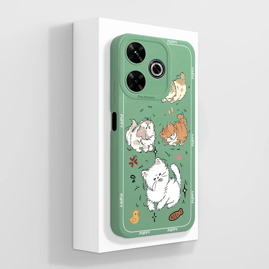 Aesthetic Durable Shockproof Silicone Phone Case with Pretty Flower Design