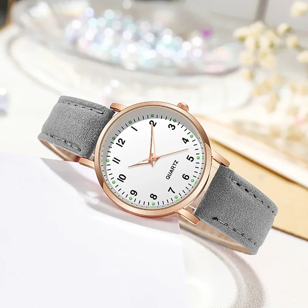 Women Watches Luminous Simple Vintage Small Watch Leather Strap Casual Sports Wrist Clock Dress Wristwatches Reloj Mujer - 5