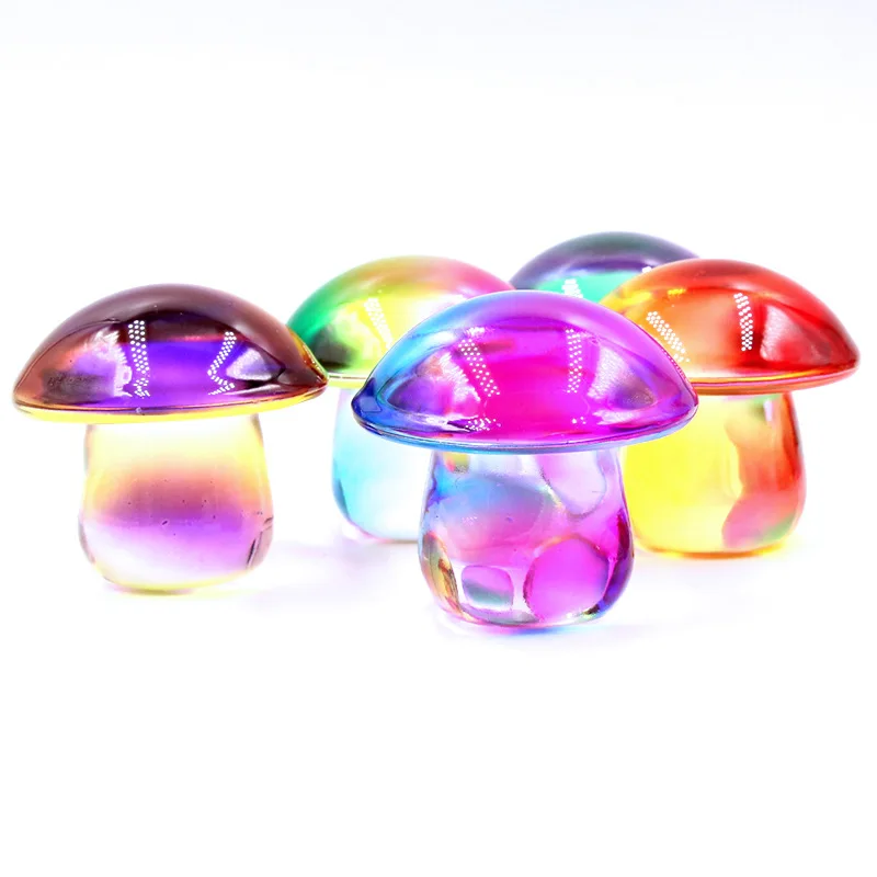 

BL41424 Colorful craft stones are popular in interior decoration mushroom craft stones