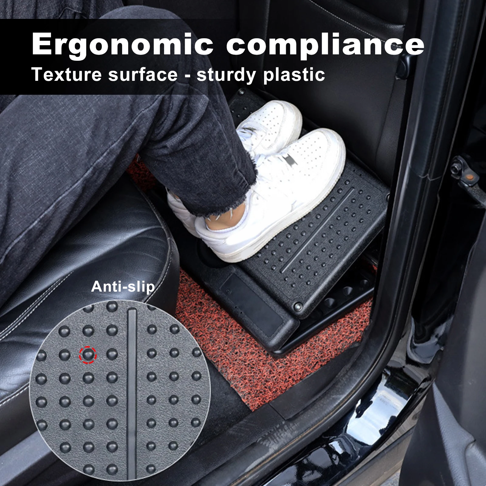 Adjustable Foot Massage Pedals Height Adjustment Ergonomic Foot Rest Pedal Non-Slip for Office Gaming