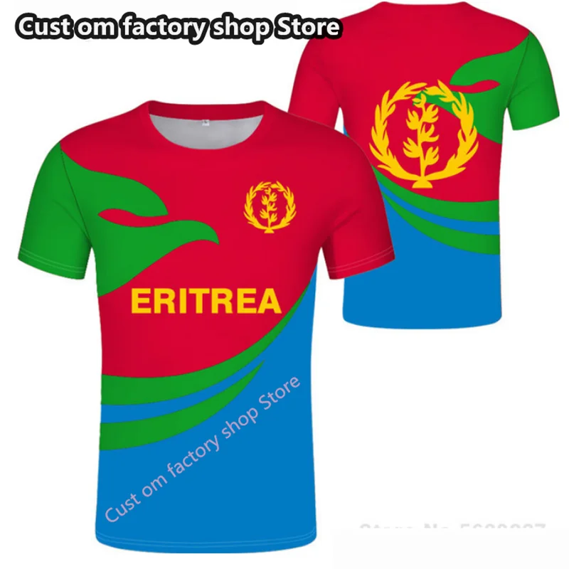 Eritrea Men T-shirt Free customized name ERI National flag top hip hop Tshirt Harajuku Gothic T shirt |