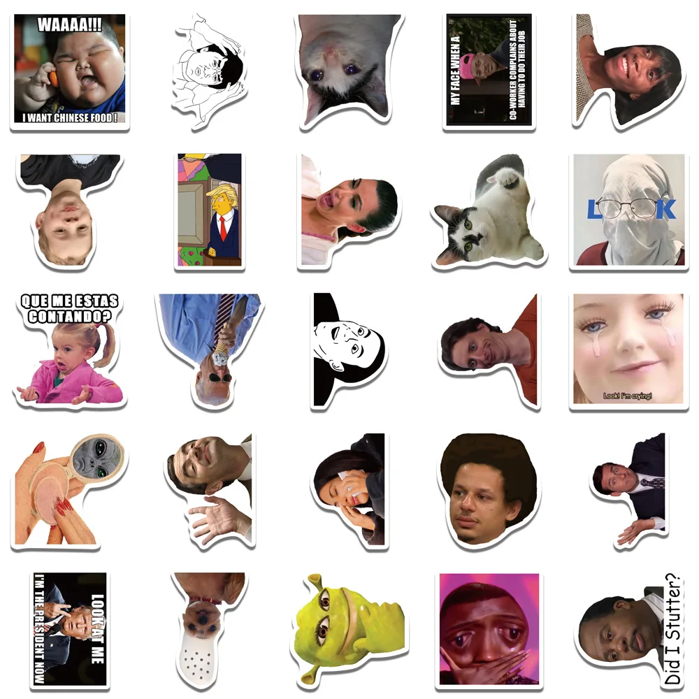 Meme Stickers Waterproof | Stickers 50 Pcs Memes | Memes Funny Stickers -  10/50pcs - Aliexpress