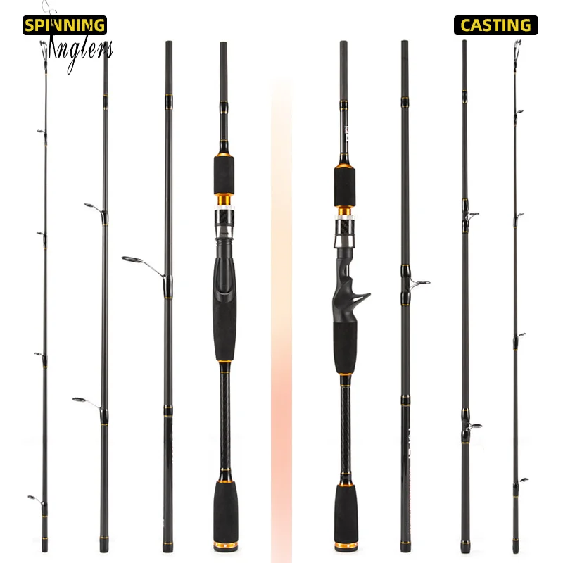 

arbon Spinning Casting Booster JiggingPortable four section 2.1 meter reinforced threaded straight shankSections Fishing pole