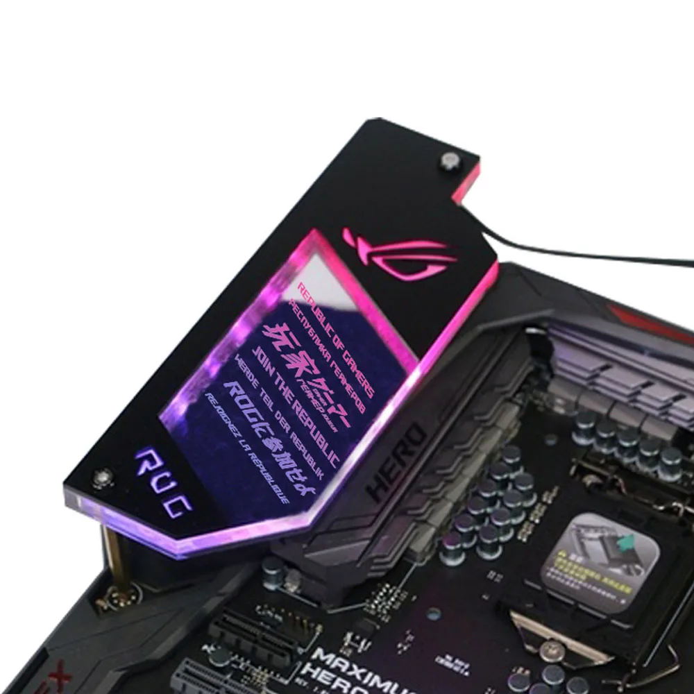 Placa-mãe Personalizada Placa Decorativa Painel de Iluminação Faça Você Mesmo pc Gamer Modding Atx io Argb Aura Sync 5v Rog Mobo