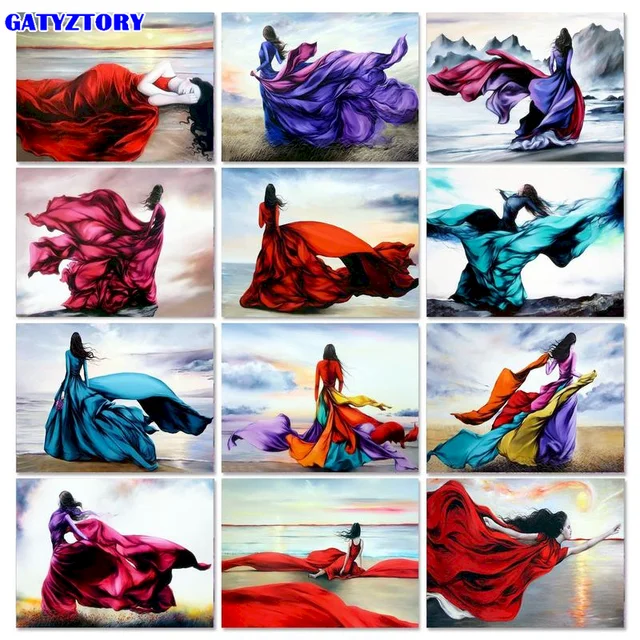GATYZTORY Acrylic Painting By Numbers Diy Gifts Woman Figure Painting  Canvas For Adults Drawing By Numbers Art Home Decor - AliExpress