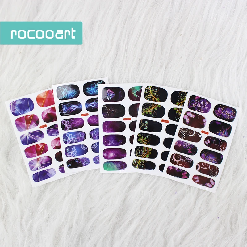 Wholesale Y Series 10pcs NAIL WRAPS STICKERS Full Self Adhesive Nail Foils Decoration Art Decals