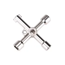 

Multi-function 4 In 1 Universal Cross Key Triangle Key for Train Electrical Elevator Cabinet Valve Alloy Triangle Square Wrenchs