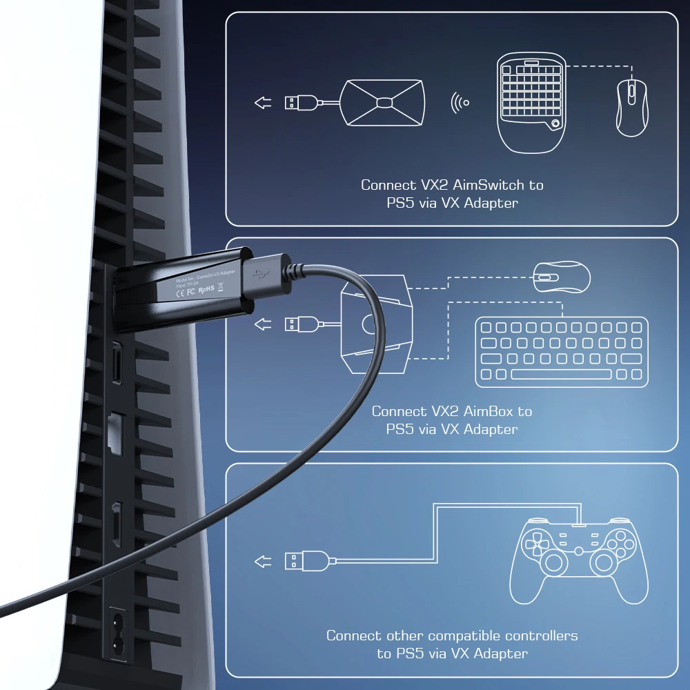 GameSir VX , ÷̼̽ 5 PS5 ,  ׼, VX2 Aimbox Բ 
