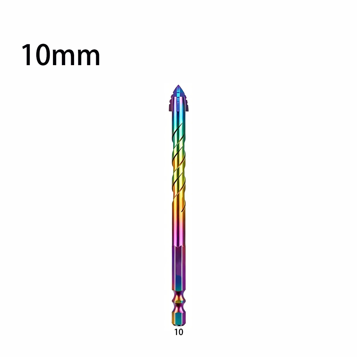 Four-Edge Serrated Multipurpose Drill Bits Set, Hex Shank, for Tile, Marble, Glass, Brick, Concrete, and Wood