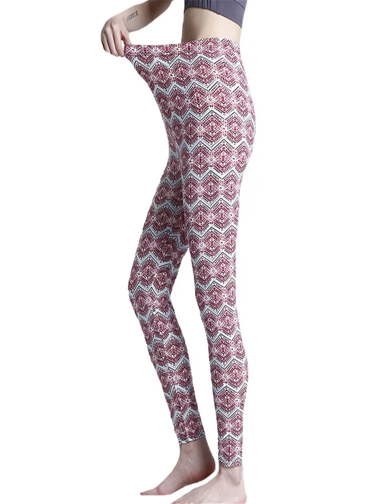 YRRETY Plaid Women Legging High Waist 