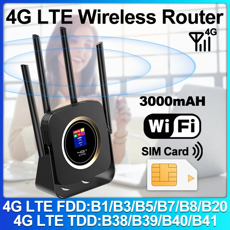 2023New4GWifiLTEWirelessRouterCPE903BwithSimCardProtable