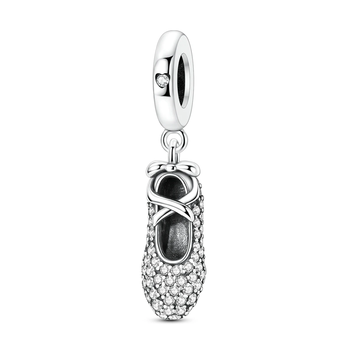 Silver Plated Sport Love Skate Shoe Dangle Charm Pendant