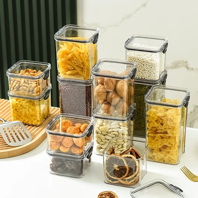 

Kitchen Grain Spaghetti Container Household Cereal Preservation Storage Box & Cover Food Pantry Organizer Basket Closet Supplies