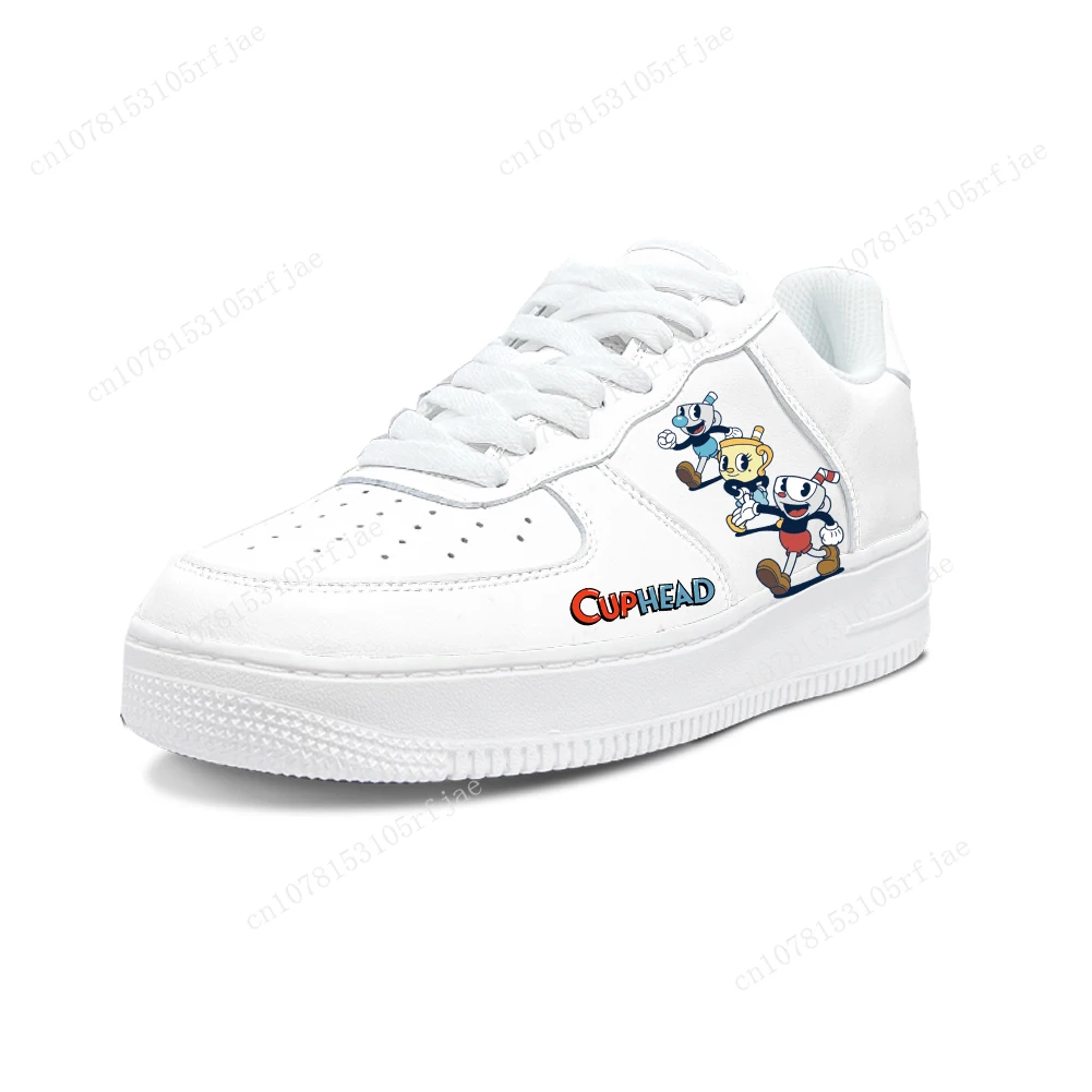 Cupheads Shoes AF Basketball Mens Womens Teenager Cartoon High Quality Running Sports Flats Force Sneakers Custom Made Shoes 4
