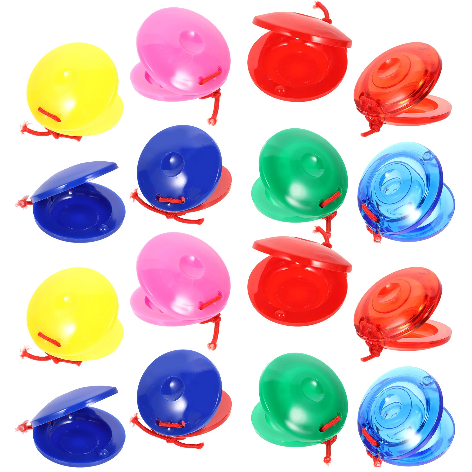 Flamenco Castanets Musical Percussion Instrument 24pcs Finger Castanets Musical Castanets Instrument Toys Kids Blue Red