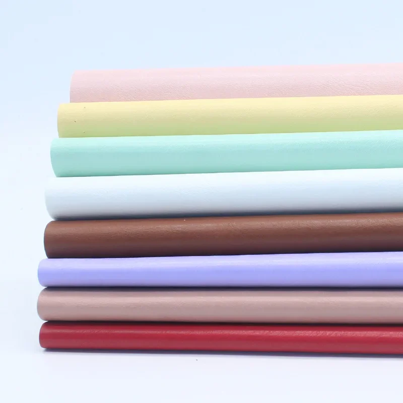 Solid Color PU Leather Fabric Elastic Cloth Base Shoe Material Handbag Sofa Cover Artificial Leather Surface Material PU
